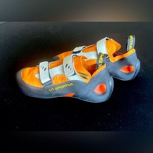 La Sportiva Orange and Gray Sneakers with Velcro Straps